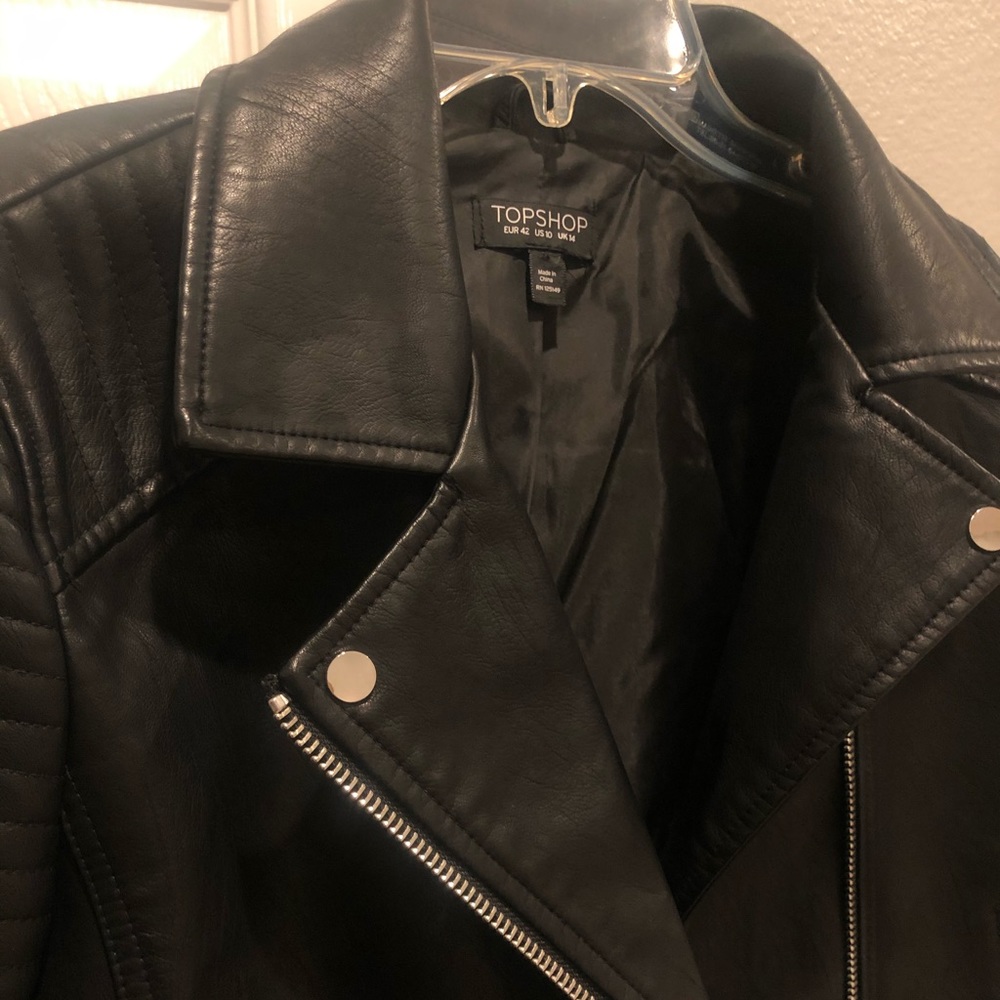 Biker jacket faux leather